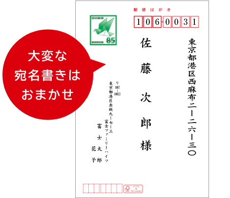 大変な宛名書きはおまかせ